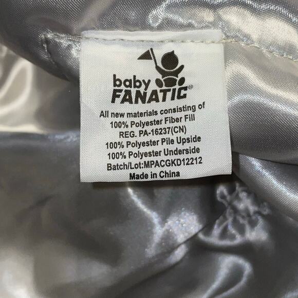 Baby Fanatic Lovey New England Patriots Football Plush Security Blanket Satin - Picture 9 of 12